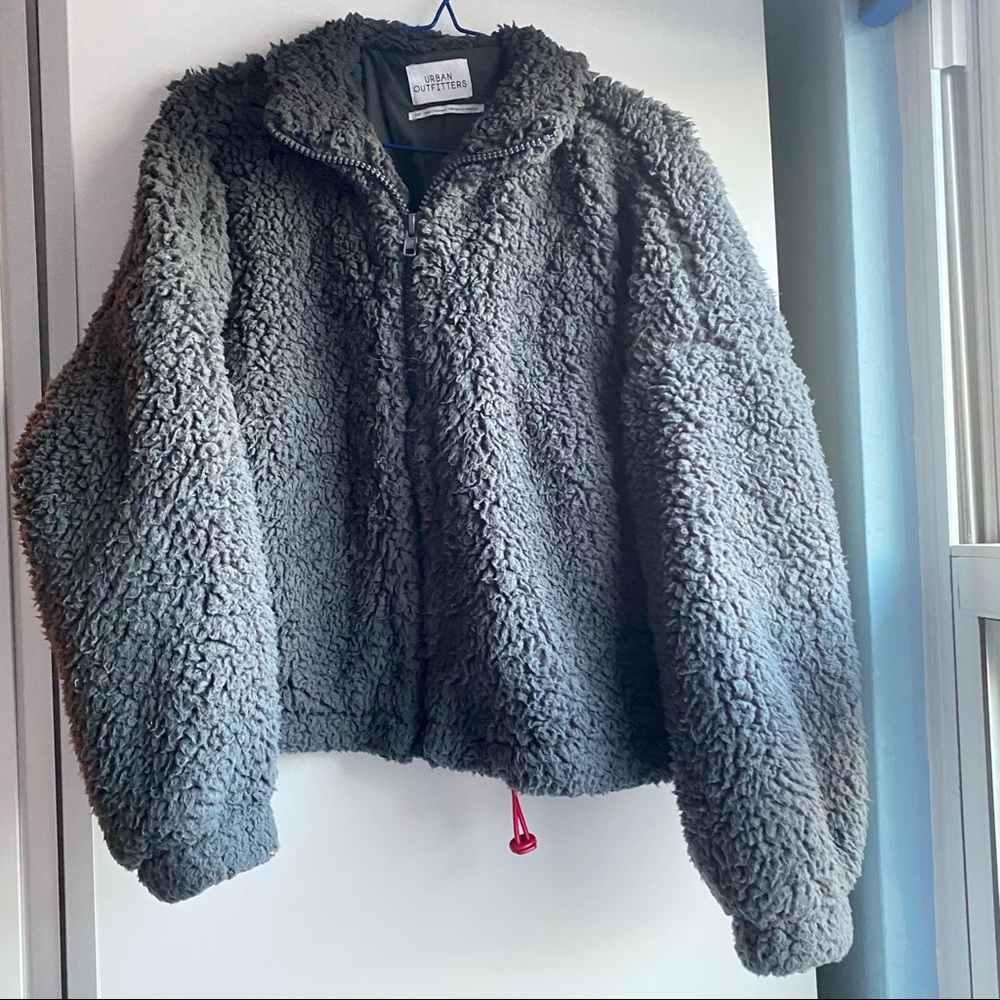 UO fuzzy teddy sherpa jacket